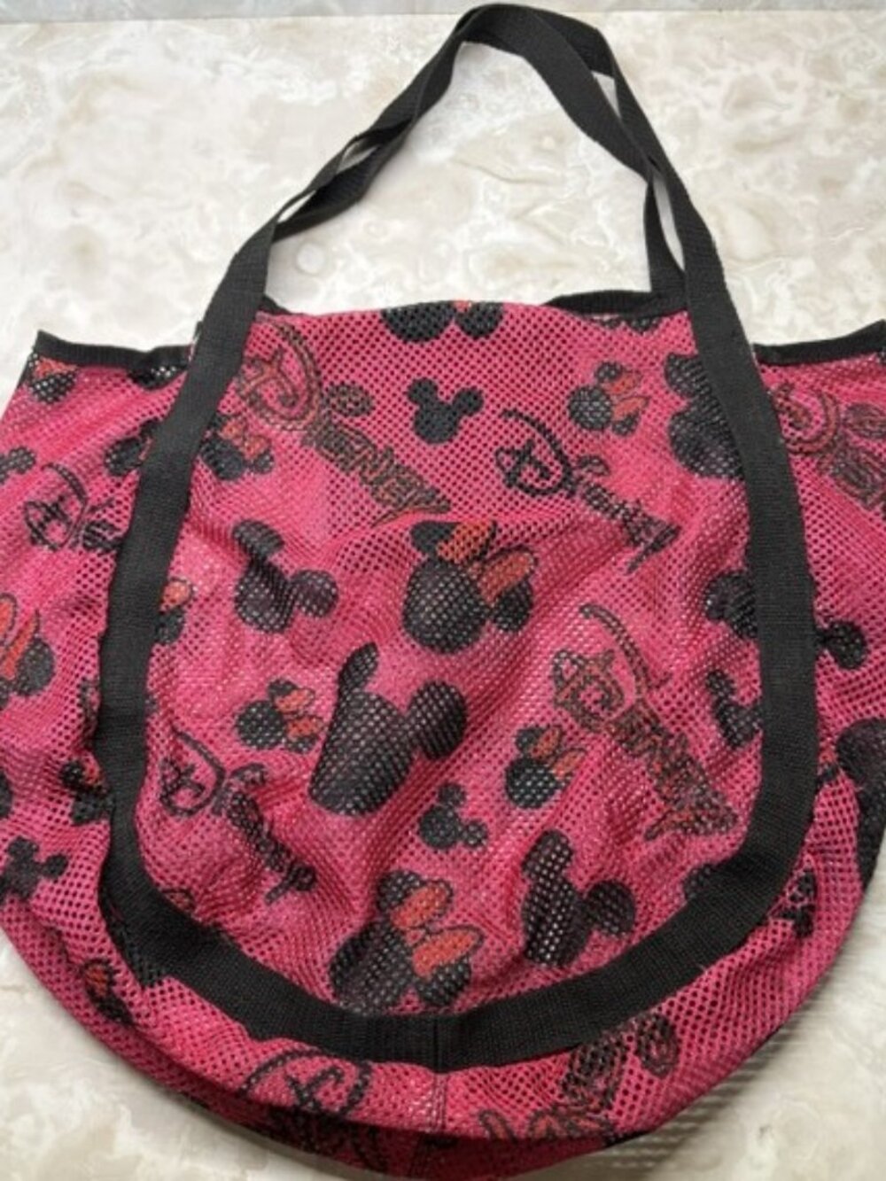 Disney Pink Minnie Mouse Mesh Tote Bag Mesh